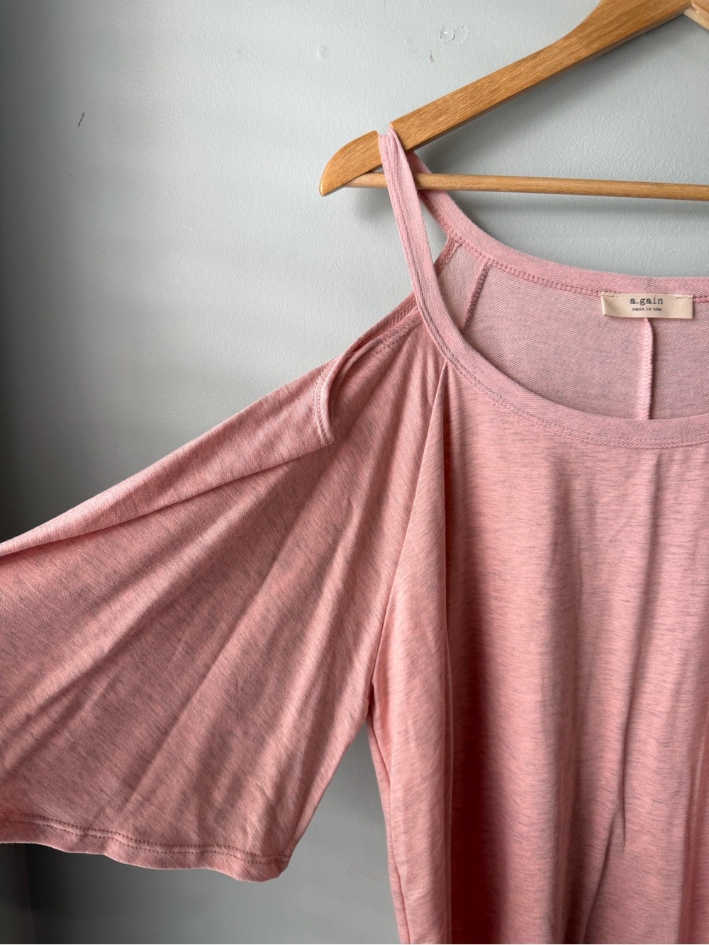 A.gain Cold-Shoulder Plus Size Pink Top Size 2X - Picture 3 of 6